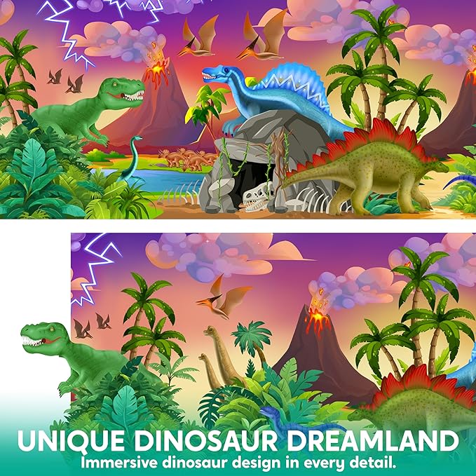 JOYIN Dinosaur Play Tent for Kids, Pop Up Play Tent for Boys & Girls, Kids Indoor Outdoor Dinosaur Playhouse Tent Set for Toddlers Birthday-CubbioJoy