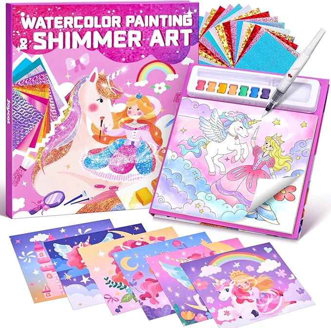 JoyCat Paint with Water Coloring Books, Art & Craft Activity, Princess No Mess Art for Kids Ages 4-8, Craft Kits & Supplies, DIY Creative Activity, Presents for Girls & Boys-CubbioJoy