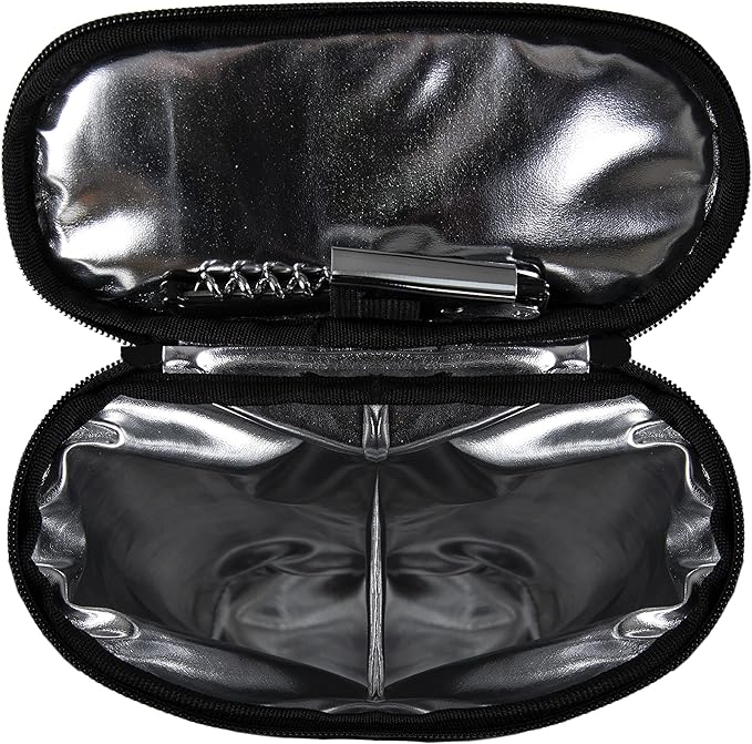 ALLCAMP 2 Bottle Wine Tote Carrier - Insulated Portable Padded Canvas Wine Bag for Travel, BYOB Restaurant, Wine Tasting, Party, Great Christmas Day Gift for Wine Lover，Black-CubbioJoy