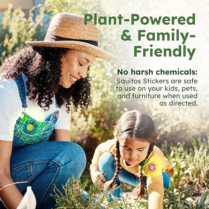 BugMD Squito Stickers Mosquito Repellent Patch Stickers for Adults (390 Patches), Safe & Effective Insect Repellent Patches for Toddlers, Kids, Camping, Beach & Outdoor Essentials-CubbioJoy