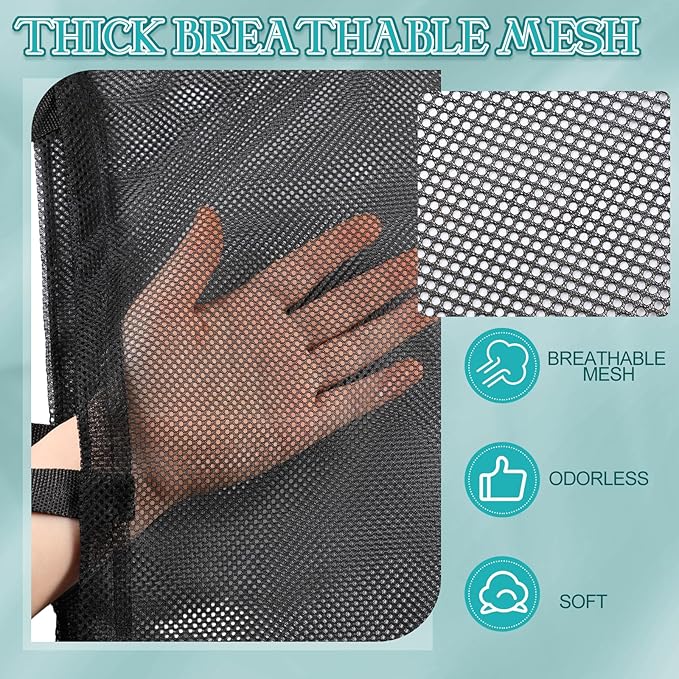 Aliceset 4 Pcs 24 x 36 Inches Mesh Laundry Bags with Drawstring Black Heavy Duty Mesh Laundry Bag with Handles Machine Washable Sheet for College Dormitory Family and Apartment Dwellers-CubbioJoy