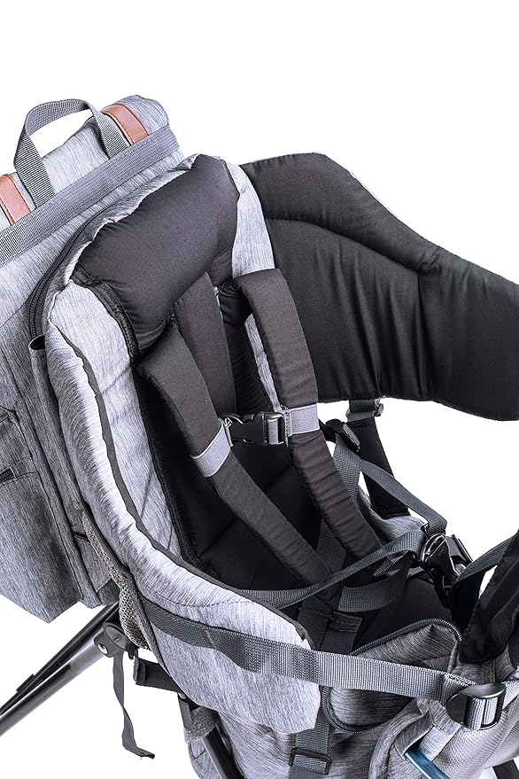 ClevrPlus Urban Explorer Child Carrier Hiking Baby Backpack, Heather Gray-CubbioJoy