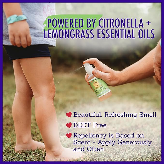California Baby Natural Bug Repellent Spray | Citronella Bug Spray | DEET-Free | Repels Mosquitoes + Bugs | Allergy Friendly | Great Smell | Baby & Adult Insect Repellent Spray | 59 mL / 2 oz.-CubbioJoy