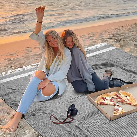 Jumbo Turkish Beach Towel Blanket Picnic Ourtdoor Mat Oversized Sandproof Fast Dry Thin Extra Large XL Big Huge Compact Soft Cotton Cute Summer Vacation Gifts Travel Essential Cruise Ship Accessories-CubbioJoy