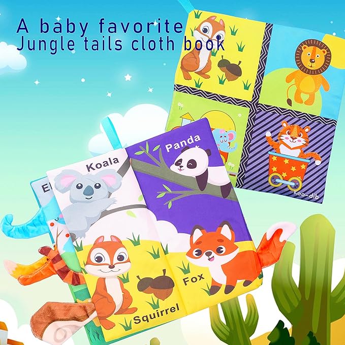 3 Pcs, Baby Books 0-6 Months, Crinkle Books for Babies, Touch and Feel Books for Infants, Infant Tummy Time Toys 0 6 9 Months, Sensory Toys for Babies, Baby Books-CubbioJoy