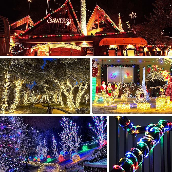 Color Changing Rope Lights 164FT 500 LED Outdoor, String Lights with Plug & Remote | Twinkle Christmas Indoor Bedroom, Waterproof Christmas Lights Outdoor, Rope Lights for Outside,16 Colors-CubbioJoy