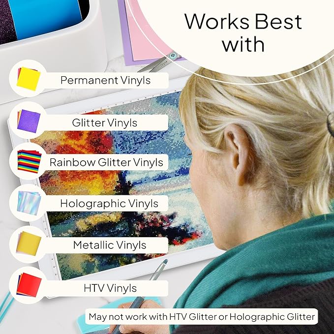 iVyne Corded Light Pad for Weeding Vinyl - A4 Light Box for Drawing - Light Board for Tracing - Light Box for Diamond Painting, Weeding Vinyl, Sketching, Tracing (White)-CubbioJoy