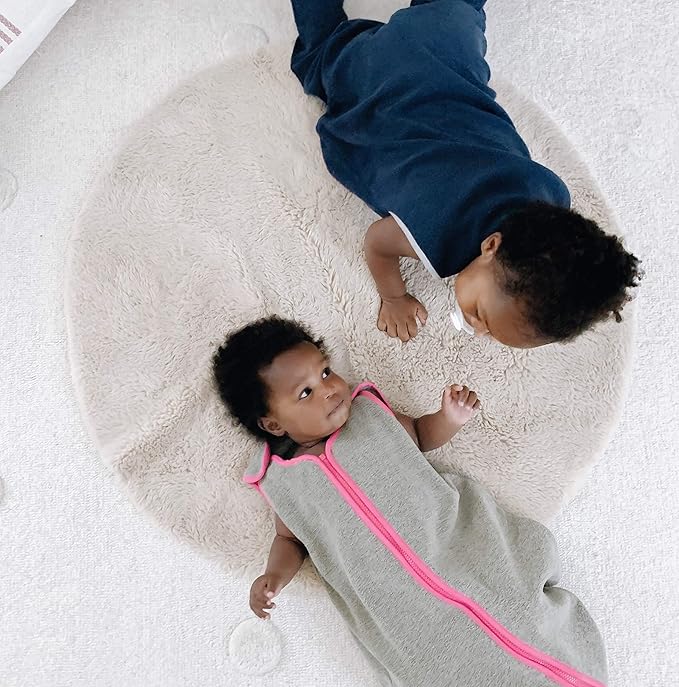 baby deedee Sleep Nest Fleece Baby Sleeping Bag, Mocha Hot Pink, 18-36 Month-CubbioJoy