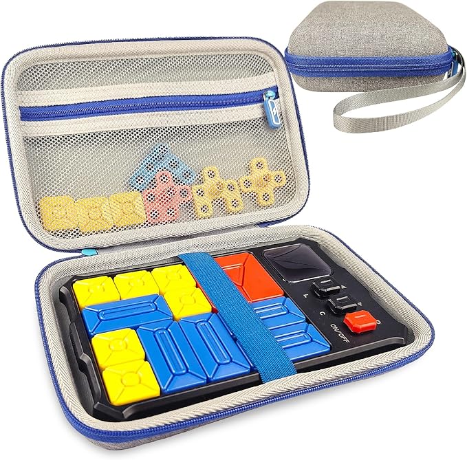 Case Compatible with Giiker Super Slide Brain Games, Protective Storage Bag Holder for Giiker Brain Teaser Puzzles Games Toys (Only Case) (Blue-Grey)-CubbioJoy