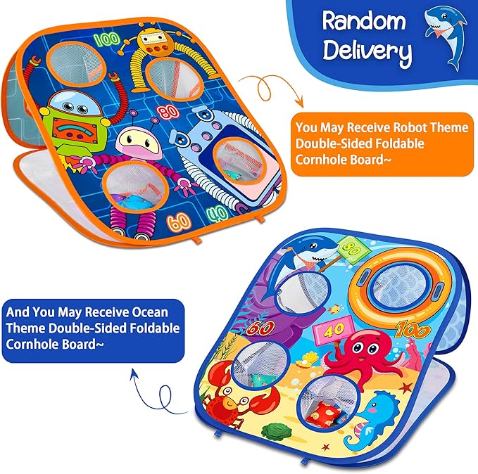 Animal Bean Bag Toss Game Toy Outdoor Toss Game, Family Party Party Supplies for Kids, Gift for Boys Birthday or Christmas for Toddlers Ages 3 4 5 6 Year Old-CubbioJoy