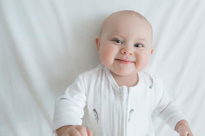 Amazing Baby Cotton Muslin Sleeping Sack, For Baby Boy or Girl, Wearable Blanket with 2-way Zipper, Little Feather, Black, Large (12-18 Month)-CubbioJoy