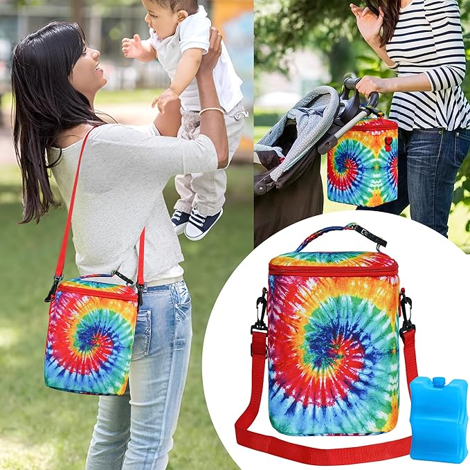 Breastmilk Cooler Bag with Ice Pack - Fits 4 Bottles Up to 9 Ounce - Insulated Baby Bottle Cooler on The Go with Strap-CubbioJoy