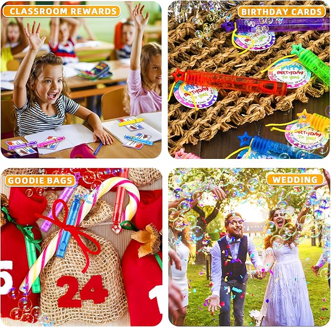 160 PCS Mini Star Bubble Wands for Kids, 10 Colors Bulk Bubble Wand with Star Top, Perfect for Party Favors, Wedding, Birthday, Carnival, Summer Outdoor Toys,Goody Bags Stuffer,Prize-CubbioJoy