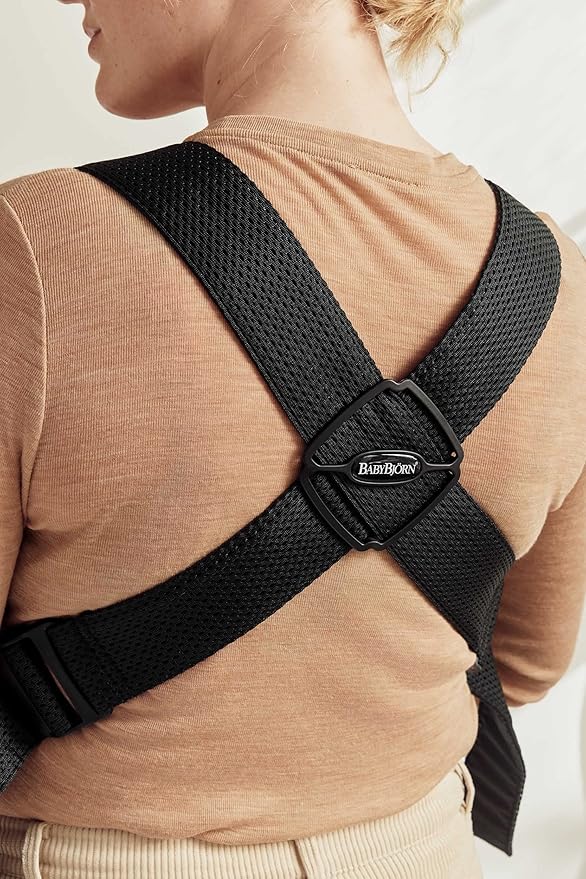 BabyBjörn Baby Carrier Mini, Black, 3D Mesh | Newborn Carrier (7-25 lbs), Ergonomic, Easy-to-Use-CubbioJoy
