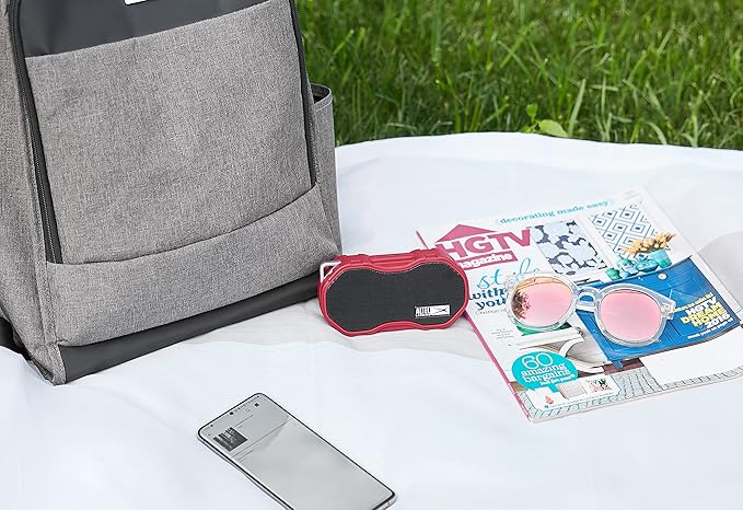 Altec Lansing Baby Boom XL - Waterproof Bluetooth Speaker, Wireless & Portable Speaker for Travel & Outdoor Use, Deep Bass & Loud Sound, 1 Pack, Red-CubbioJoy