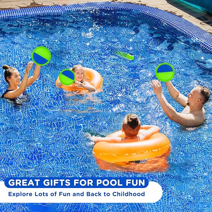 Ayeboovi Toss and Catch Ball Set Outdoor Yard Beach Pool Toys Games for Kids Family Sports 8 Paddles 4 Balls for Toddlers Boys Girls Ages 3-12 Boys Girls Birthday Gift-CubbioJoy