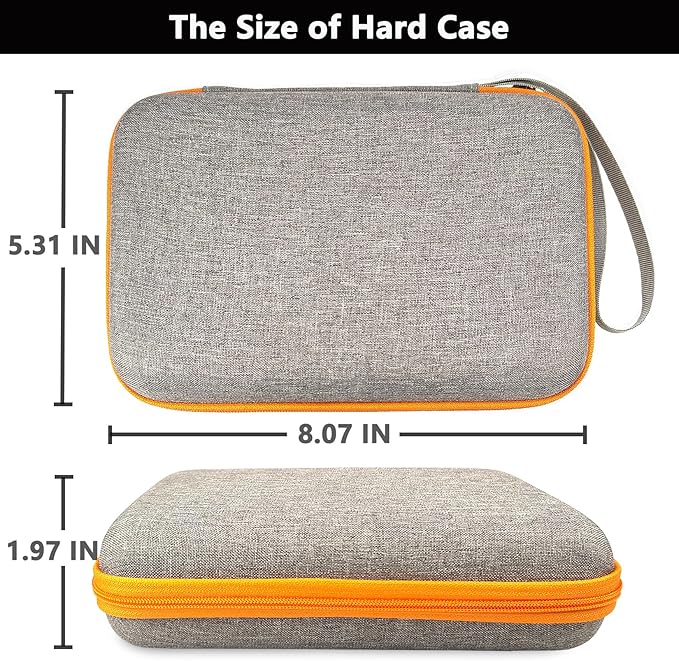 Case Compatible with Giiker Super Slide Brain Games, Protective Storage Bag Holder for Giiker Brain Teaser Puzzles Games Toys (Only Case) (Orange-Grey)-CubbioJoy