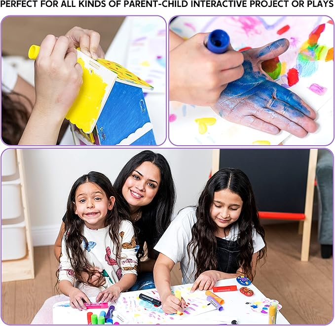 JOYIN 36 Colors Washable Tempera Paint Sticks, Art Supplies, Paint for Kids, Quick Drying and No Mess Arts Project, Gifts for Kids and Artists-CubbioJoy