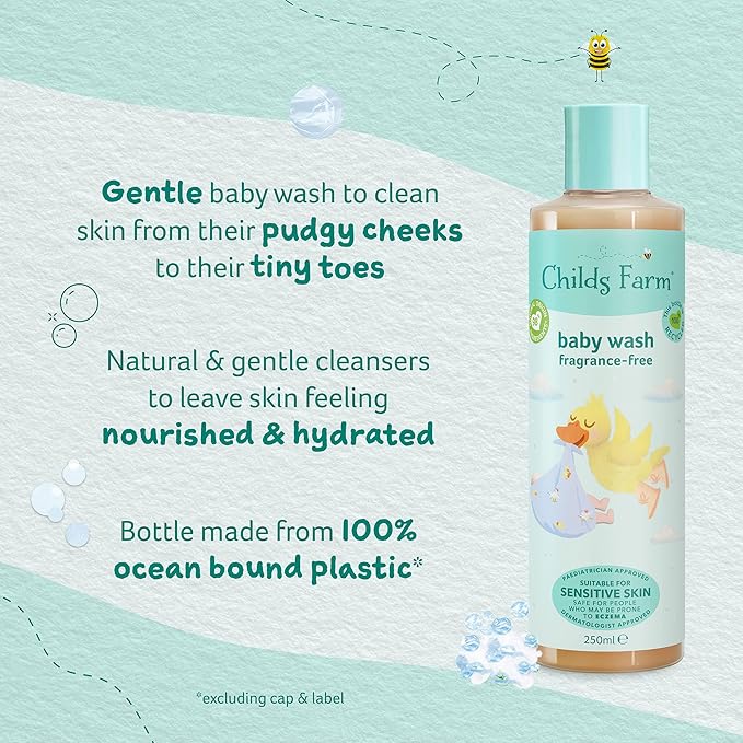 Childs Farm baby wash unfragranced 250ml-CubbioJoy