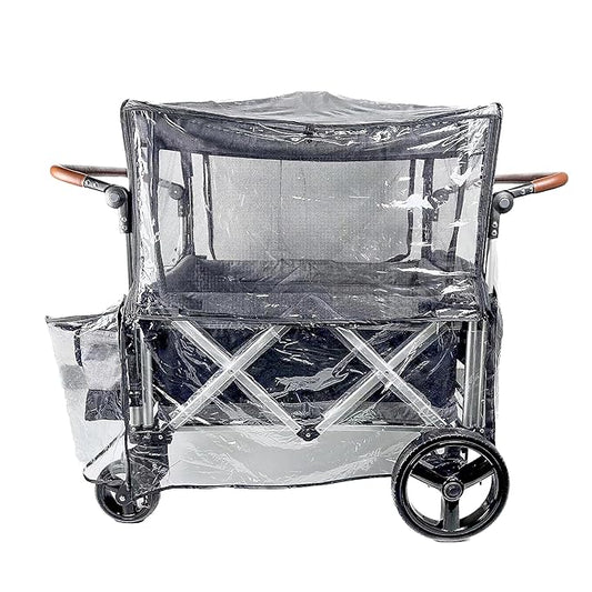 Big Size Rain Cover for Stroller, Mosquito Net for Trolley Cart, 2in1 Big Cover with Window for Picnic Camping Wagon Stroller Waterproof Windproof Accessories (Cart Not Included)-CubbioJoy