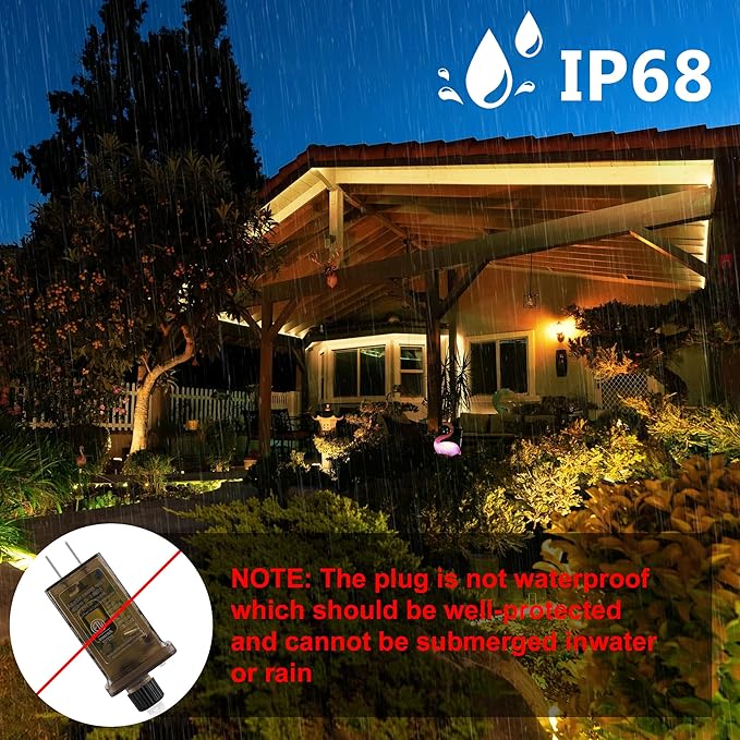 Connectable 66ft 800 LED Rope Lights Outdoor, Warm White Strip Lights Plug in, Outdoor String Lights Waterproof Decorative Lighting for Deck Patio Yard Garden Pathway Pool Camping Room Indoor Décor-CubbioJoy