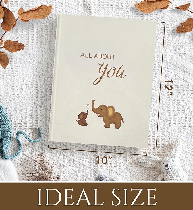 Babys First Year Book, Baby Memory Book Boy or Girl, Baby Photo Album, Minimalist Baby First Year Book, Scrapbook Baby, Keepsake Baby Memory Book, Gender Neutral Baby Milestone Warm Earth Colors-CubbioJoy