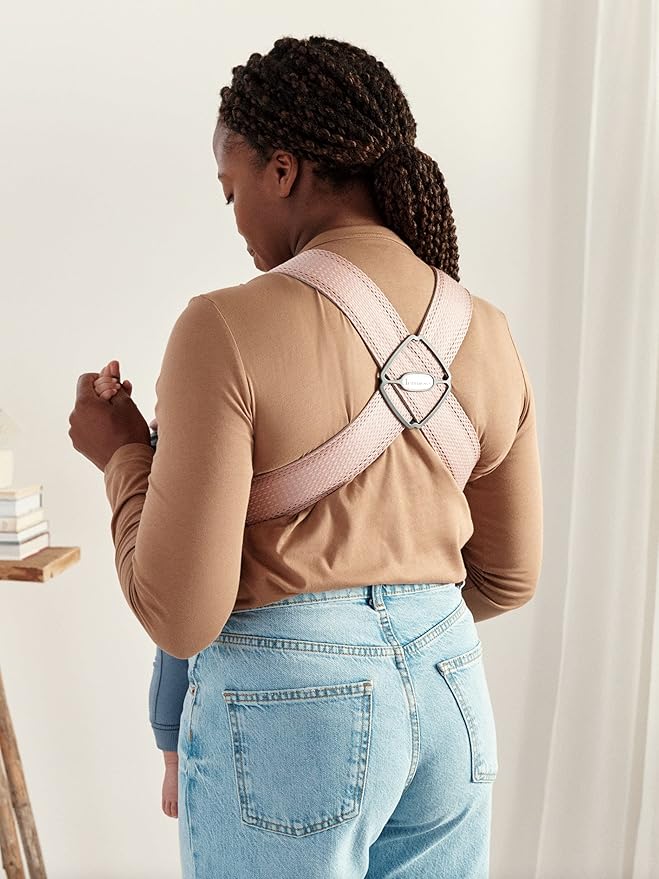 BabyBjörn Baby Carrier Mini, 3D Mesh, Dusty Pink | Newborn Carrier (7-25 lbs), Ergonomic, Easy-to-Use-CubbioJoy