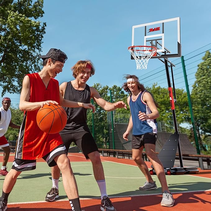 Basketball Hoop Outdoor 10 FT Height Adjustable, Portable Basketball Goals Systems with 45" Backboard for Youth Adults Kids - Backyard, Driveway, Indoor Play-CubbioJoy