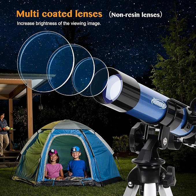 AOMEKIE Telescopes 40/400 with Tabletop Tripod 2 Eyepieces Portable Telescopes for Astronomy Beginners with Finderscope and Compass,Space, Gifts-CubbioJoy