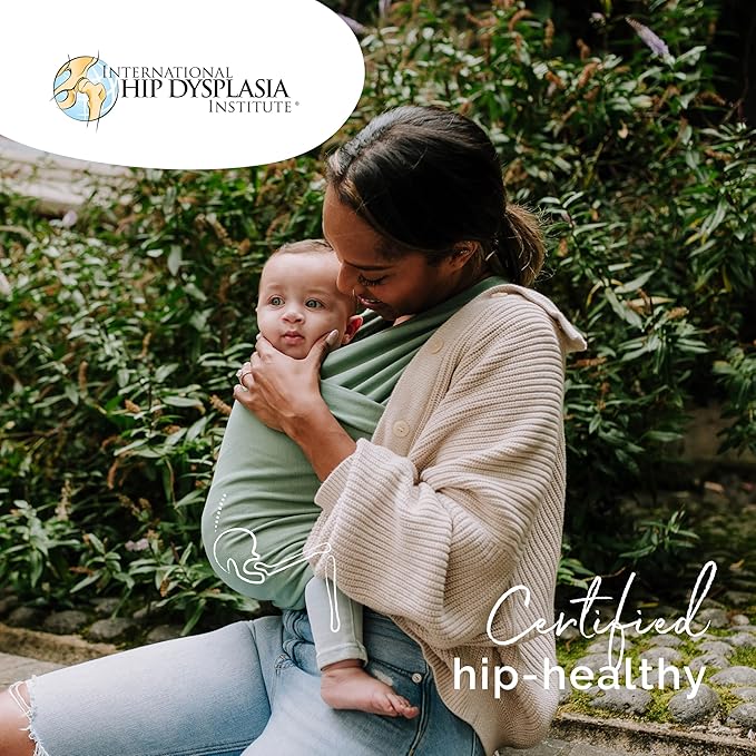 Boba Baby Wrap Carrier – Original Baby Sling Carrier for Newborns (7–35 lbs), Soft, Secure, Hands-Free & Ergonomic, Ideal for Comfortable Bonding, New Parents (Sage Green)-CubbioJoy