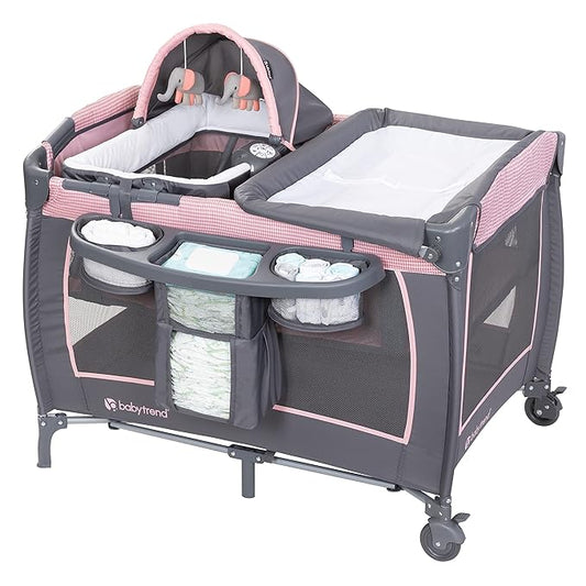 Baby Trend Lil' Snooze Deluxe III, Cozy Pink-CubbioJoy