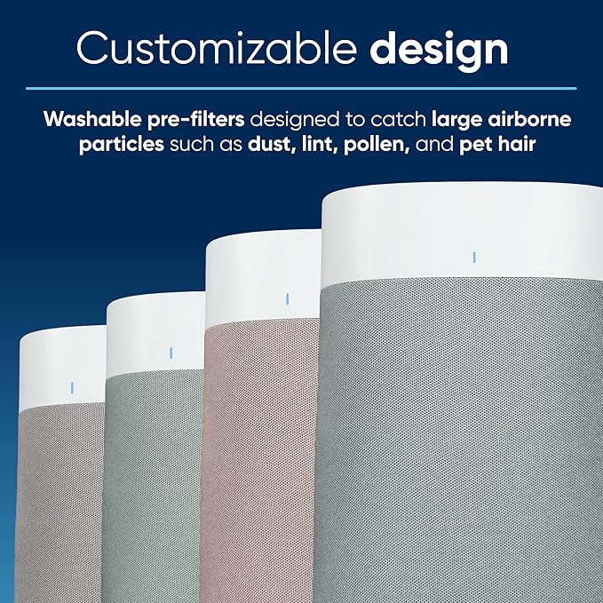 BLUEAIR Air Purifiers for Large Rooms, Cleans 3,048 Sqft In One Hour, HEPASilent Smart Air Cleaner For Home, Pets, Allergies, Virus, Dust, Mold, Smoke - Blue Pure 211i Max-CubbioJoy