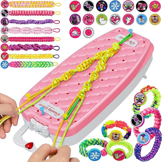 Dpai Friendship Bracelet Making Kit for Girls,DIY Arts and Crafts Toys,Jewelry String Maker Kit,The Best Birthday Gifts Ideas for Girls 6 7 8 9 10 11 12+ Years Old（Pink）-CubbioJoy