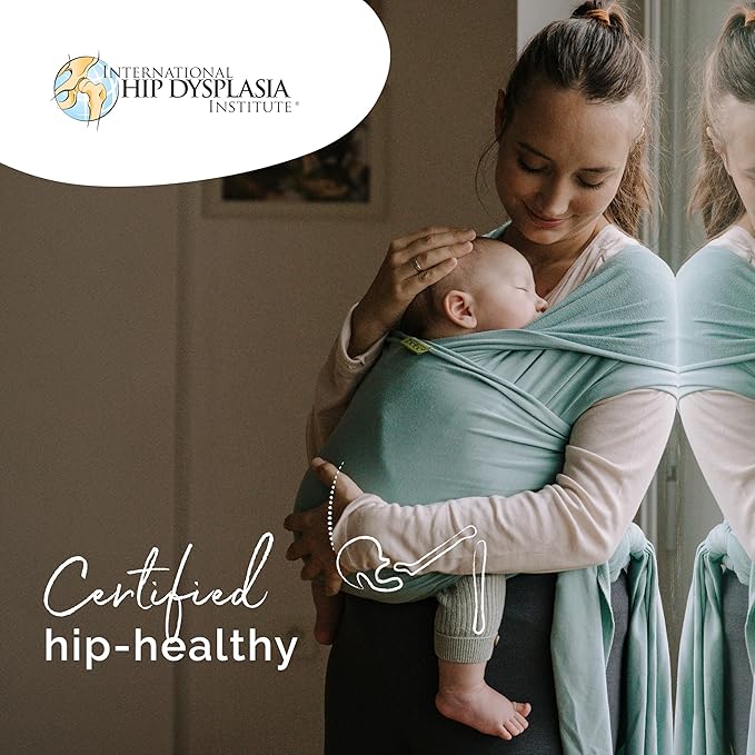 Boba Baby Wrap Carrier - Original Baby Carrier Wrap Sling for Newborns - Baby Wearing Essentials - Newborn Wrap Swaddle Holder, Newborn to Toddler Infant Sling (Serenity Sea Mist)-CubbioJoy