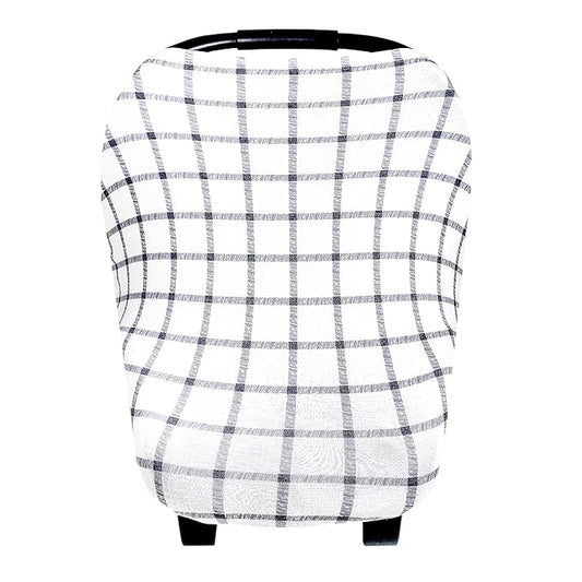 Baby Car Seat Cover Canopy and Nursing Cover Multi-Use Stretchy 5 in 1 Gift Ledger by Copper Pearl-CubbioJoy