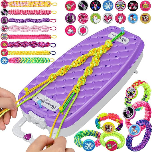 Dpai Friendship Bracelet Making Kit for Girls,DIY Arts and Crafts Toys,Jewelry String Maker Kit,The Best Birthday Gifts Ideas for Girls 6 7 8 9 10 11 12+ Years Old（Purple）-CubbioJoy