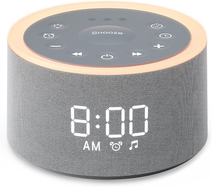 Dreamegg D1+ Sound Machine & Alarm Clock - Sound Machine for Sleep, White Noise Machine with 29 Soothing Sounds, Night Light, 0-100% Dimmable, White Noise Alarm Clock for Bedrooms Adults Baby-CubbioJoy