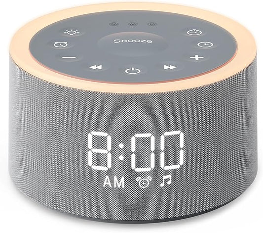 Dreamegg D1+ Sound Machine & Alarm Clock - Sound Machine for Sleep, White Noise Machine with 29 Soothing Sounds, Night Light, 0-100% Dimmable, White Noise Alarm Clock for Bedrooms Adults Baby-CubbioJoy