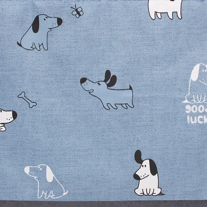 CaSaJa Baby 3-Piece Crib Bedding Set for Boys Girls, Including Soft Quilted Comforter(Blanket), Fitted Crib Sheet and Skirt, Soft Nursery Bedding Set Made of Silky Comfy Materials, Good Luck Puppy-CubbioJoy