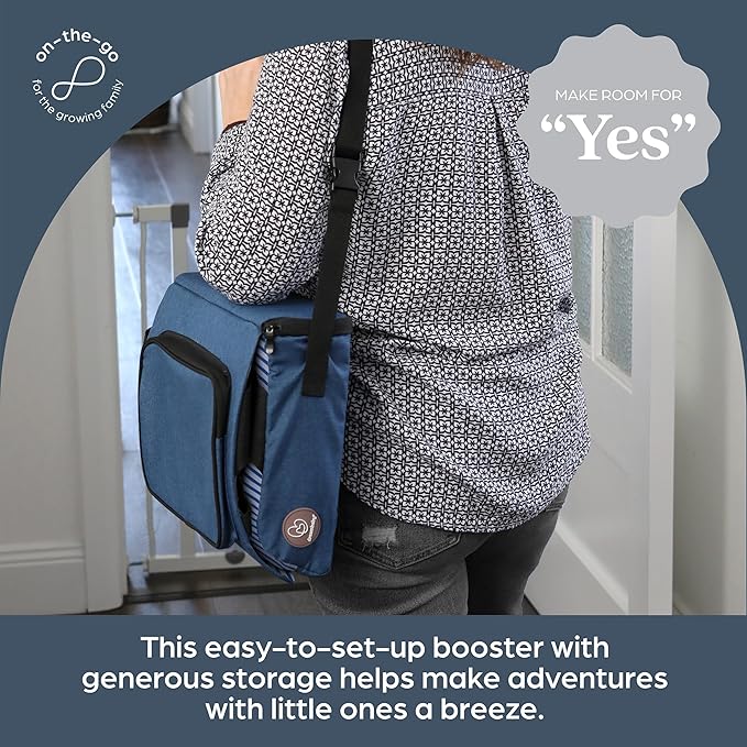 Dreambaby Grab ‘N Go Travel Booster Seat – Portable Toddler High Chair for Dining (6M-5Y) with Storage & Shoulder Strap-CubbioJoy