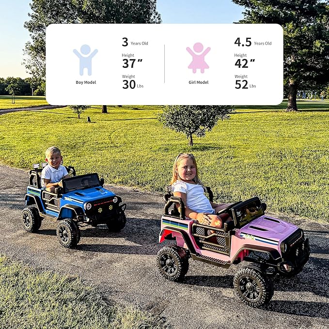 24V Kids Ride on Car, Kids Electric Vehicles Car Ride on Toy Truck for Toddlers w/Remote Control, 400W Motor - Blue-CubbioJoy