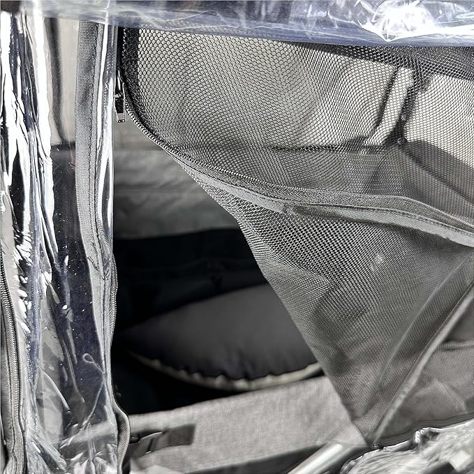 Big Size Rain Cover for Stroller, Mosquito Net for Trolley Cart, 2in1 Big Cover with Window for Picnic Camping Wagon Stroller Waterproof Windproof Accessories (Cart Not Included)-CubbioJoy