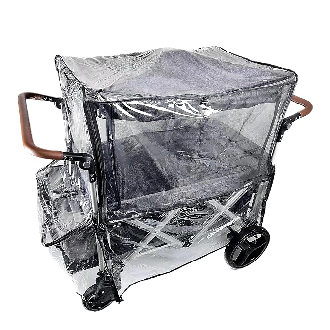 Big Size Rain Cover for Stroller, Mosquito Net for Trolley Cart, 2in1 Big Cover with Window for Picnic Camping Wagon Stroller Waterproof Windproof Accessories (Cart Not Included)-CubbioJoy