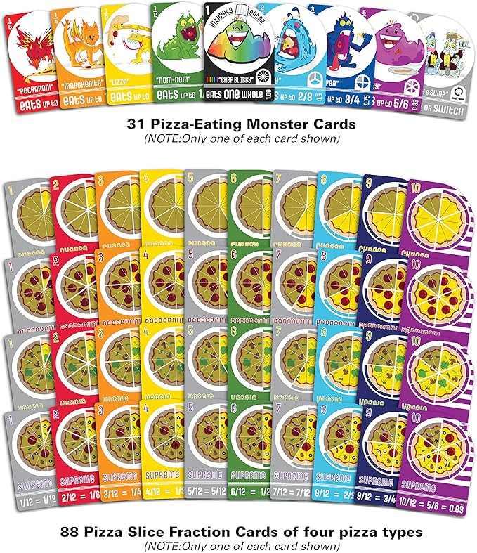Blobby's Pizza Math Card Game: Crazy Fun Strategic Pizza Eating Contest Between Cute Monsters!-CubbioJoy