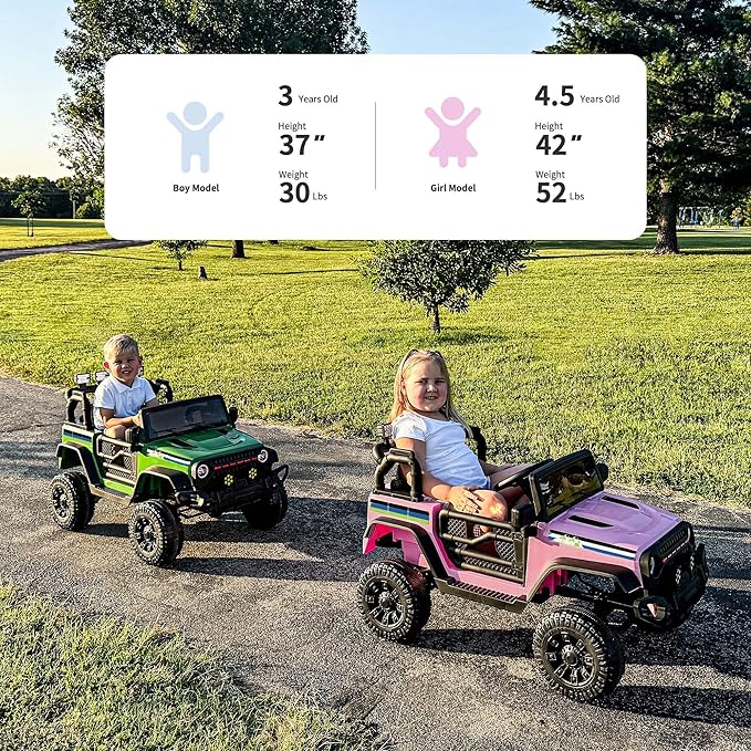 24V Kids Ride on Car, Kids Electric Vehicles Car Ride on Toy Truck for Toddlers w/Remote Control, 400W Motor - Light Pink-CubbioJoy