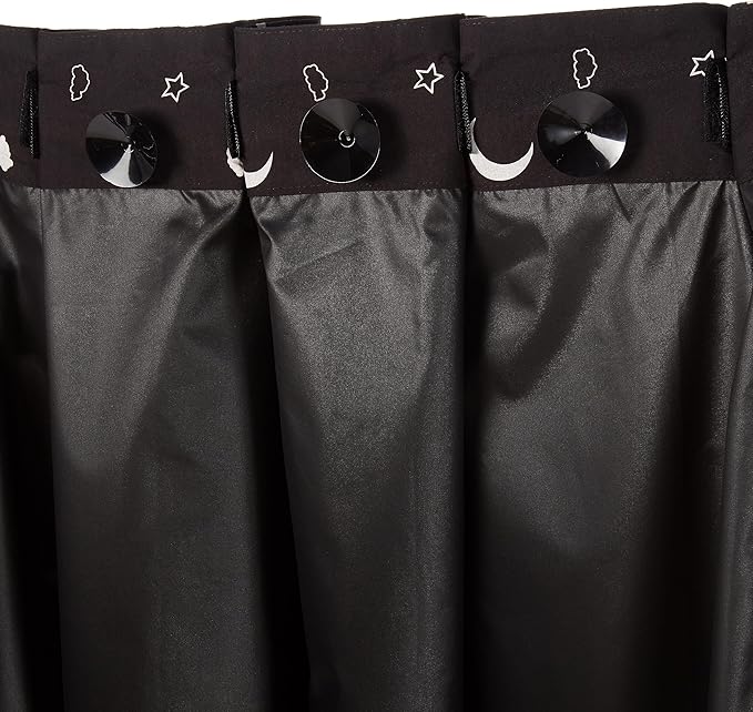 Amazon Basics Portable Blackout Curtain Shade with Suction Cups, 50" W x 78"L, 2-Pack, Moon and Stars-CubbioJoy