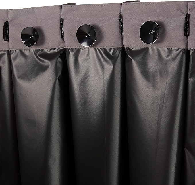 Amazon Basics Portable Blackout Curtain Shade with Suction Cups, 50"W x 78"L, 2-Pack, Dark Grey-CubbioJoy