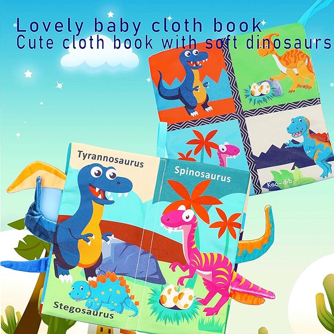 3 Pcs, Baby Books 0-6 Months, Crinkle Books for Babies, Touch and Feel Books for Infants, Infant Tummy Time Toys 0 6 9 Months, Sensory Toys for Babies, Baby Books-CubbioJoy