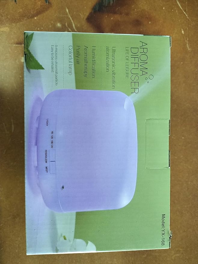 Diffuserlove Diffuser Essential Oil Diffusers 500ML Remote Control Aroma Diffuser Cool Mist Aromatherapy Diffuser with Mute Design, Timer and Auto Shut-Off for Office Living Room Yellow-CubbioJoy